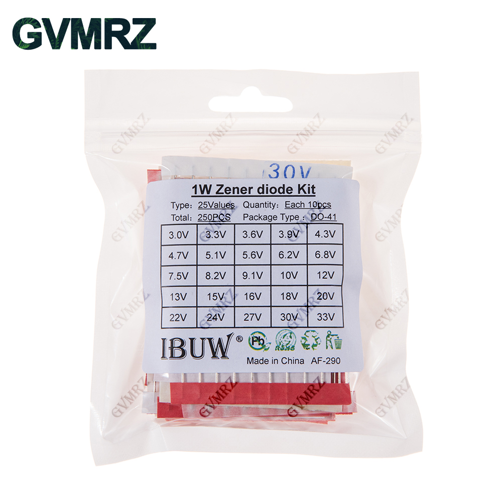 250PCS 25Values 1W Zener Diode - Science Project Kit review and price
